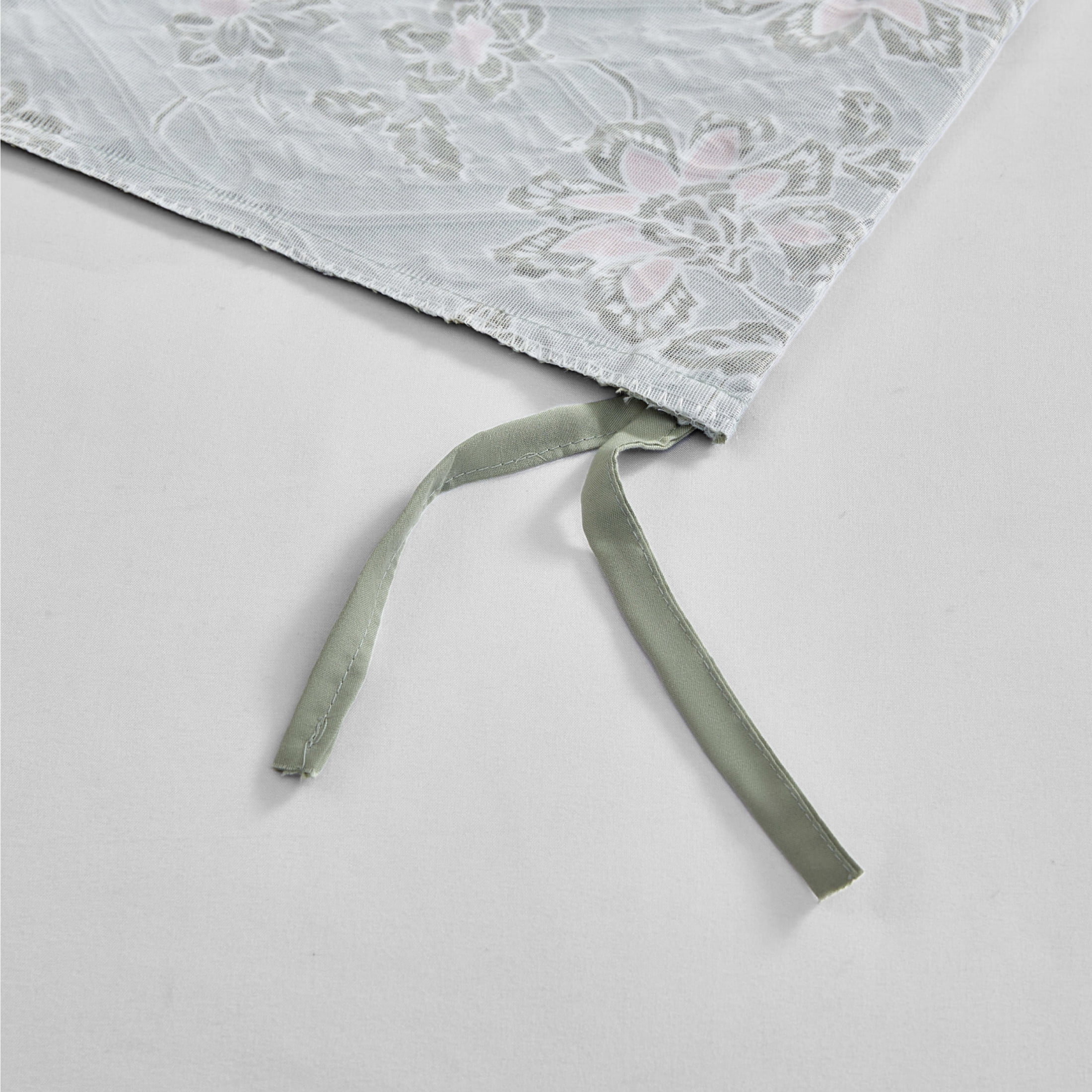 Jessica Simpson Botanical Embossed Sage Green Duvet Cover Set Queen/Full Size - 3 Piece Set