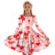thumbnail image 3 of Vestidos de Manga Larga de las Niñas Tamaño 7-8 Elástico A-Línea Twirly Skater Cuello Redondo Escuela Casual, Manga Larga Vestido de Línea para Mujeres, 3 of 6