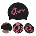 thumbnail image 3 of Unique Bargains 1 Pc Waterproof Crown Swim Cap Black, 3 of 6