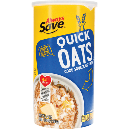 Always Save Quick Oats 42 oz./Siempre guarde avena rápida