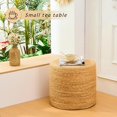thumbnail image 5 of Casa Pura Furniture Handwoven Natural Pouf Ottoman Water Hyacinth Footstool Round Outdoor Ottomans for Living Room Entryway, Natural, 5 of 6