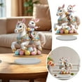 thumbnail image 4 of Easter Decoration Spring Easter Centerpieces Easter Bunny Decoration Easter Table Centerpiece Tiered Tray Decor, Acrylic 2D Bunny Eggs Table Sign for Spring Home Decor Easter Party Supplies, 4 of 8