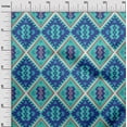 thumbnail image 3 of oneOone Cotton Poplin Twill Turquoise Blue Fabric Tribal Diy Clothing Quilting Fabric Print Fabric By Yard 56 Inch Wide, 3 of 4