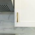 thumbnail image 5 of Modket M1603 Modern Euro Square Cabinet Handle 304 Stainless Steel — 10-1/2" Overall Length, 10-1/8" (256mm) Hole Centers, Brushed Satin Brass Gold— 1-Pack, 5 of 6