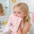 thumbnail image 2 of FEOLGEHLY 1 Pcs Cute Hand Towels for Kids, 10x20 inch Soft Bath Hand Towels, Quicker to Dry, Lightweight and Highly Absorbent Face Towels for Bathroom Kitchen Travel, Pink, 2 of 7