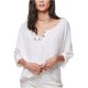 thumbnail image 2 of Free People - Camiseta henley de primera base para mujer, color blanco, grande Free People henley, 2 of 2