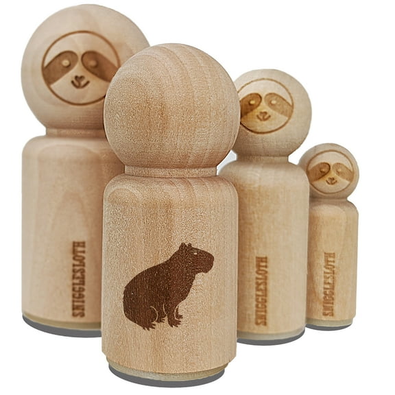 Capybara Rodent Silhouette Rubber Stamp for Scrapbooking Crafting Stamping - Mini 1/2 Inch