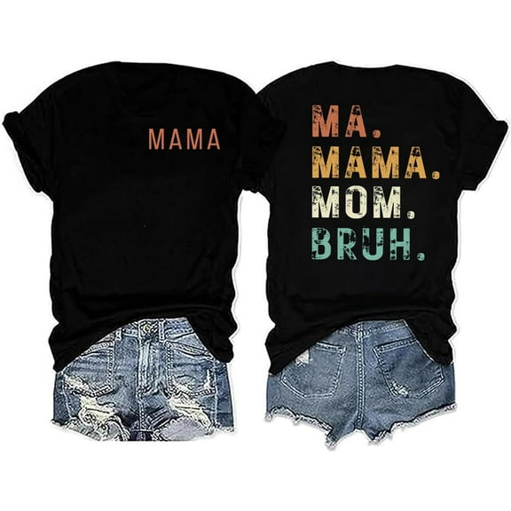 in My Girl Mom Era Shirt Women Funny Letter Printed Mama Tshirt Mother's Day Shirt Gift Casual Short Sleeve Tops