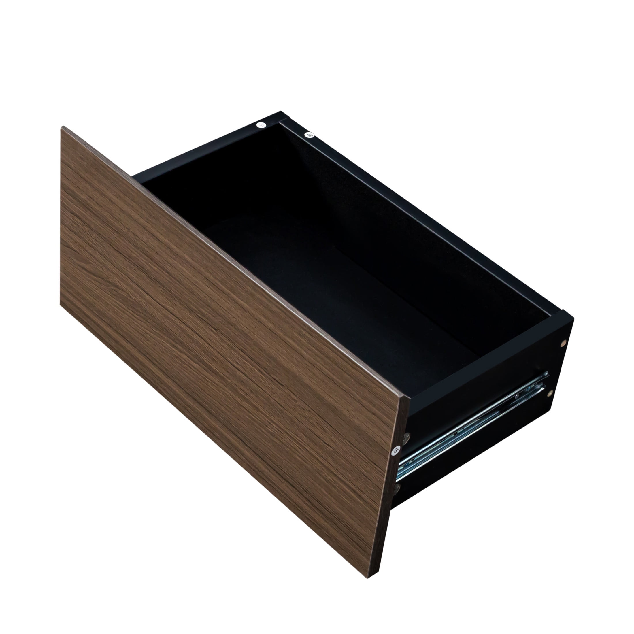 Noble House Kael 47.2" Extendable Coffee Table, Adjustable Length, Storage Drawers, Wooden Center Tea Table, Walnut