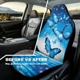 thumbnail image 4 of Yuyamidu Blue Butterfly Car Front Seat Covers Waterproof Front Seat Cover 2 Pcs Set Breathable Auto Interior Accessories Universal Fit Most Cars, 4 of 7