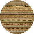 thumbnail image 1 of Ahgly Company Indoor Round Abstract Gold Oriental Area Rugs, 6' Round, 1 of 6