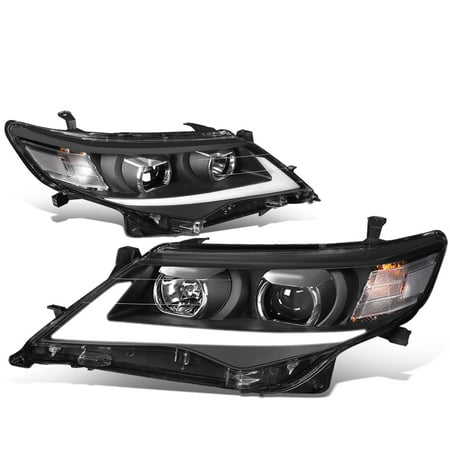 Black Projector - For 2012-2014 Camry Pair 3D LED DRL Strip Projector Front Driving Headlight/Lamps