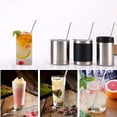 thumbnail image 5 of Qucyy Cuillère à Café en Acier Inoxydable pour Mélanger Cocktails - Cuillère à Sel et Condiments - Réutilisable - Ensemble de 4 (7,6 Pouces) Poignée Épaisse, 5 of 5