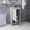 thumbnail image 3 of Light Gray Appearance Vanity - Two Shelves Storage - Bathroom Arrangement - Clean and Tidy, 3 of 5