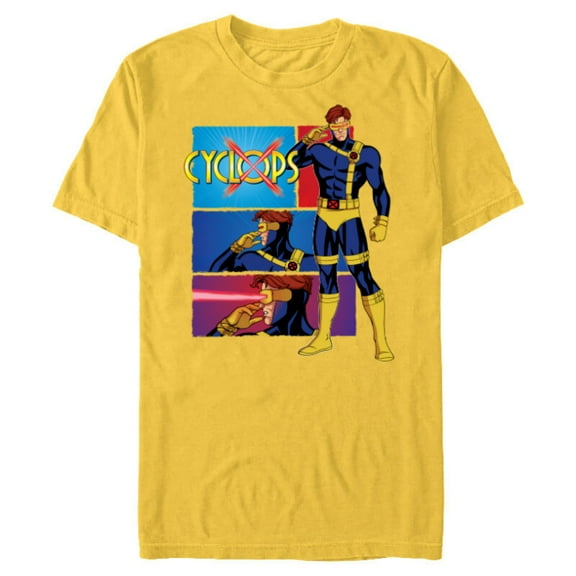 Marvel Studios X-Men ’97 Cyclops Optic Blast Action Panels- Short Sleeve Blended T-Shirt for Adults - Customized-Yellow