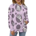 thumbnail image 4 of Shuttlecock Purple Pattern 3D Print Hoodie Men Women Autumn Thin Pullover Sweatshirt Vintage Streetwear Tops, 4 of 6