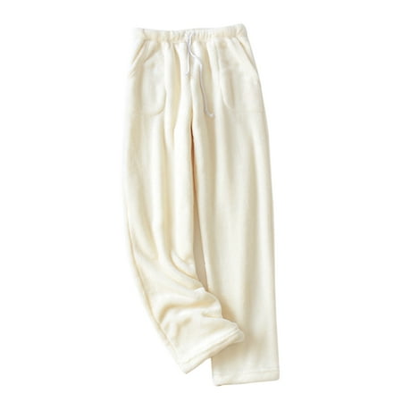 

Women Warm Fleece Lounge Pants Sleepwear Bottoms Winter Plush Fluffy Pajama Pants with Pockets