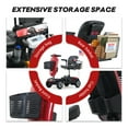 thumbnail image 2 of Outdoor Compact Mobility Scooter for Senior, Foldable Electric Powered Mobile Wheelchair w/ Powerful USB Port, Cup Holder, 300 lbs Max Weight, Collapsible & Compact for Travel with Family, Red, 2 of 7
