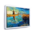 thumbnail image 3 of Designart 'The Deep Blue Lake And Windmills' Nautical & Coastal Framed Canvas Wall Art Print, 3 of 5