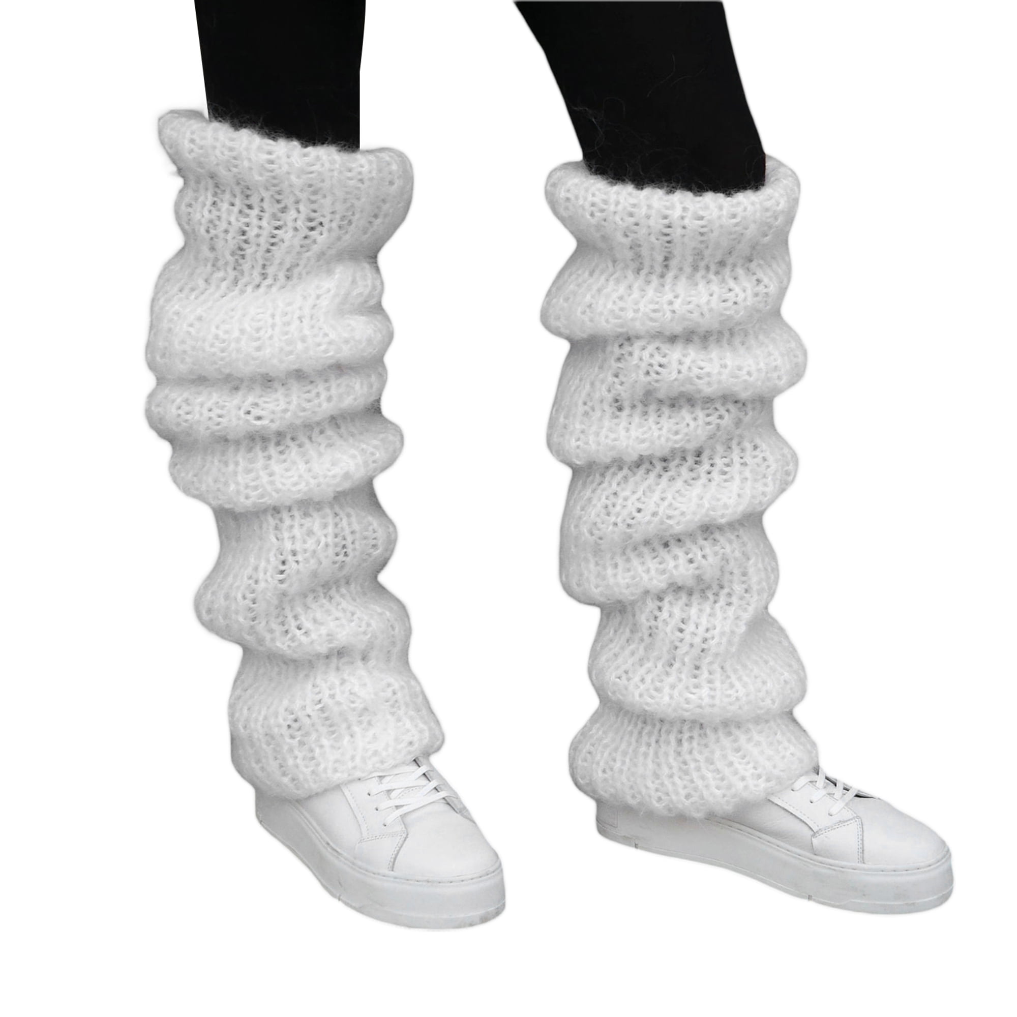 Mluvpxey White Y2k Knitted Leg Warmers Women's Thin Section Socks in The  Middle of The Tube Pile of Socks Jk (Color : White, Size : One Size) :  : Clothing, Shoes & Accessories