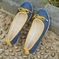 thumbnail image 6 of AUDeals Women Casual Slip On Wedge Shoes, Closed Toe Low Heel Pumps, Non Slip Platform Shoes for Dress Wear (Blue, 6.5), 6 of 6
