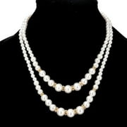 Fashion Double Layer Ladies Pearl Necklace Sister Companion Surprise Gift Ladies
