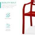 thumbnail image 5 of Best Choice Products Outdoor Steel Bench Garden Patio Porch Furniture w/ Floral Design Backrest - Red, 5 of 8