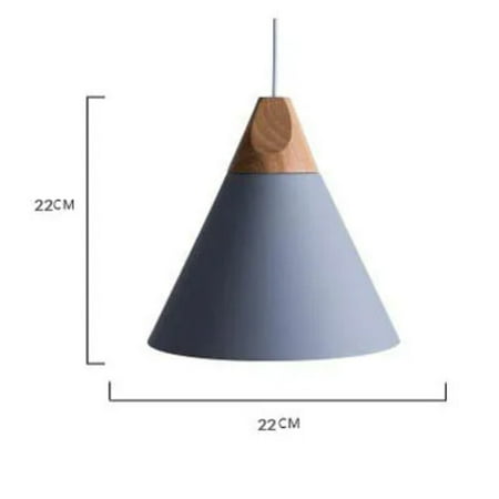 

FPWNGL Nordic Combined Wood Pendant Lights Multicolor Aluminum Lamp Shade Dining Room Lighting