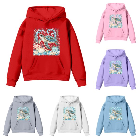 XFeng Kids Pullover Hoodie Casual Long Sleeve Hooded Sweatshirt with Kangaroo Pocket