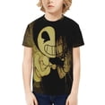 thumbnail image 4 of Bendy And The Ink Machine Boys Girls 3d Graphic Printed T-Shirt Crewneck Short Sleeve Tees, 4 of 6