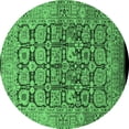 thumbnail image 1 of Ahgly Company Indoor Round Oriental Emerald Green Traditional Area Rugs, 8' Round, 1 of 4