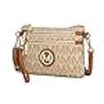 thumbnail image 3 of MKF Collection by Mia K MKF-MM5739BG Geneve M Signature Crossbody Bag, Beige, 3 of 4