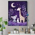 thumbnail image 4 of Cute Animals Night Canvas Print/Wall Art， Suitable for Bedroom，Living Room，Nursery，Kids Room，Playroom Decoration., 4 of 8