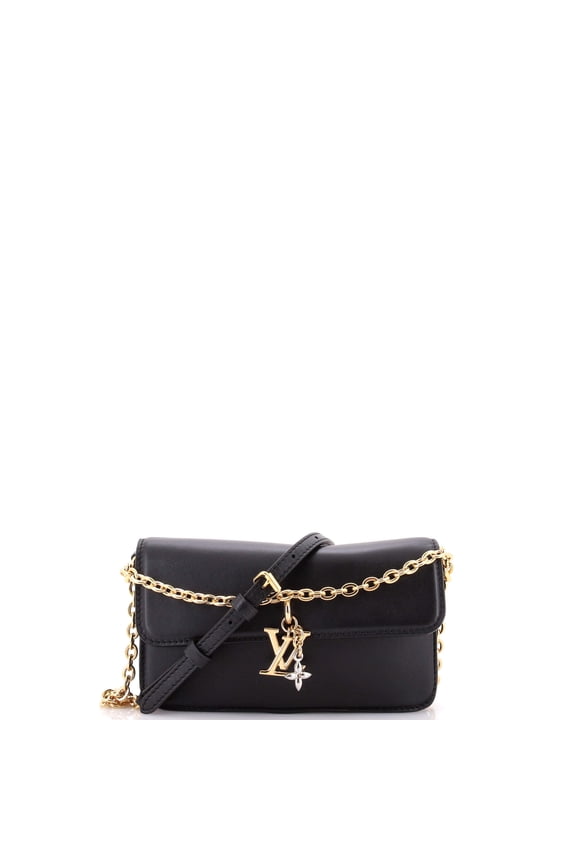 Pre-Owned LV Bloom Wallet on Chain Leather By Rebag