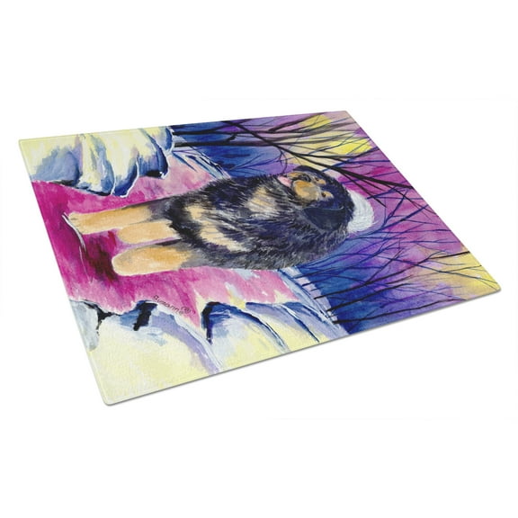 Caroline's Treasures SS1021LCB Tibetan Mastiff Glass Cutting Board Large, 12H x 16W, multicolor