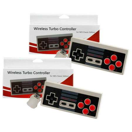 Lot of 2 Replacement WIRELESS Gaming Pad Controller For Nintendo NES Mini Classic Edition Game Console (Best Controller For Nes Mini)