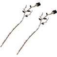 thumbnail image 1 of MasteelfCA 2 Pcs Bâtons de Cheveux Fleur Rose Épingle à Cheveux Rétro Porte-Chignon, 1 of 7