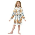 thumbnail image 6 of FORMRS Niños Bathrobe Unisex Hooded Robe Soft Plush Pajamas Sleepwear, Size 4-6T, Autumn Day with Cocoa Pattern, 6 of 7