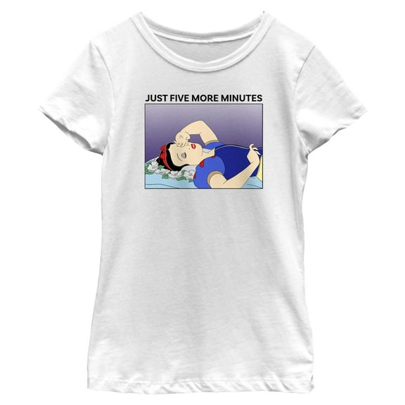 Girls Snow White and the Seven Dwarfs Just Five More Minutes Meme T Shirt