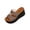 Khaki, variant on DeHolifer Womens Sandals Plus Size Wedge Comfortable Open Toe Slip On Flat Slides Casual Summer Sandals