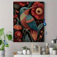 thumbnail image 4 of Hummingbird Floral Canvas Print Wall Art for Living Room Bedroom Dining Room Kitchen Decor, 4 of 8