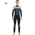 thumbnail image 2 of Greeniant Trajes de buceo traje de neopreno térmico de una pieza de manga larga cálido traje de baño de Surf impermeable ropa de surf profesional Deportes acuáticos Mujer Gris Claro SG Greeniant OD020685-23, 2 of 6