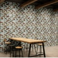 thumbnail image 2 of S4Sassy Animal Hexagon Print Wallpaper- Commercial Space Wall Covering, 25" x 360" Self-Adhesive Vinyl Wall Paper, Decorative Wallwrap, Easy DIY Walls Covering For Retail, Office Space- Gray, 2 of 8