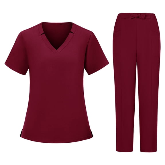 Scrubs Medical Uniform Womens Scrubs Set Medical Scrubs Top and Pants