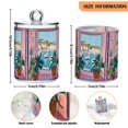 thumbnail image 5 of Yayeee 4 Pack Qtip Holder Bathroom Cotton Swab Canister with Lid Clear Dispenser Set, Sea Boat, 5 of 6