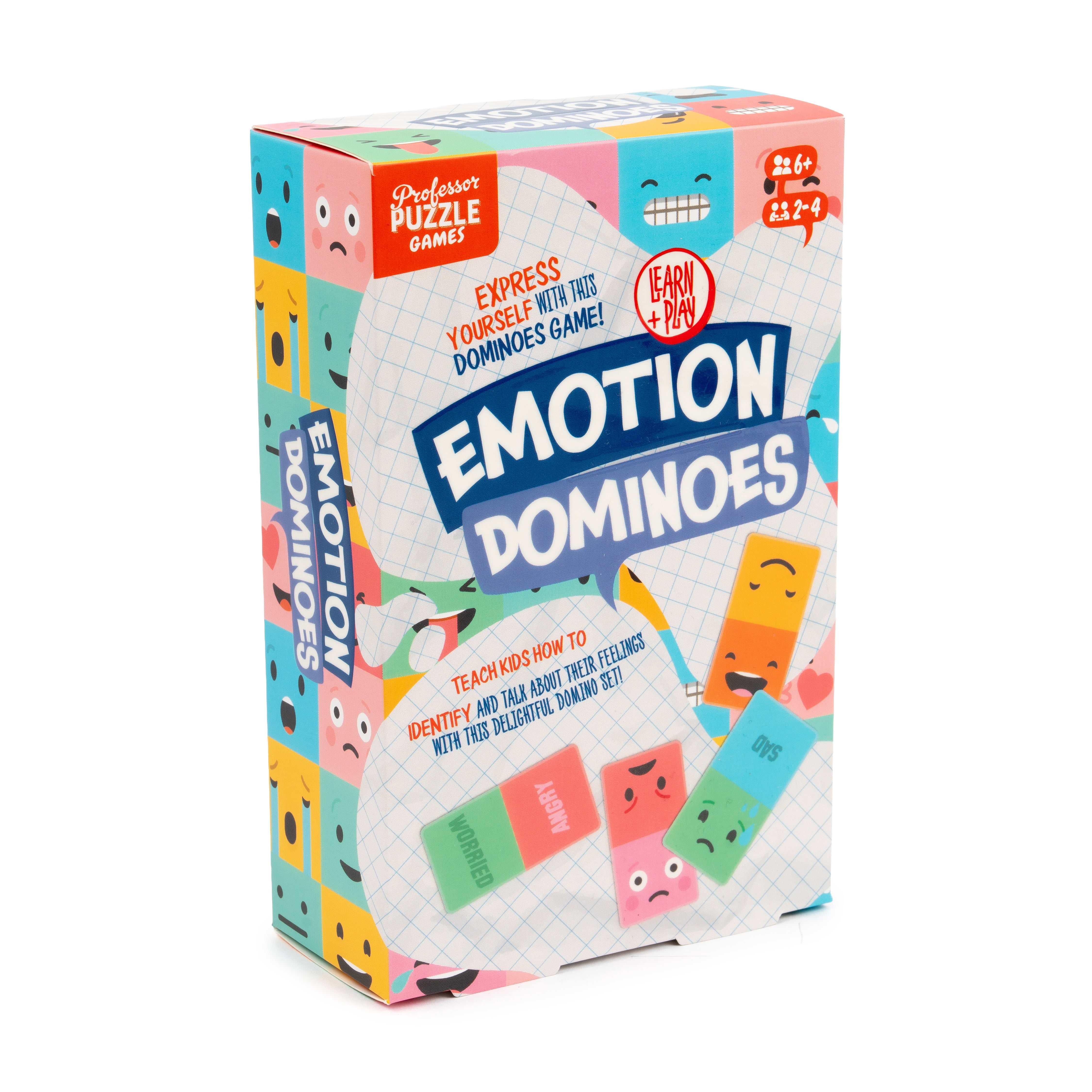 Professor Puzzle Emotion Dominoes, Paper Flash Cards, One Size