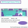 thumbnail image 3 of Wzzjkit 104 Keys Colorful-Backlit Gaming Keycap Replacement Mechanical Keyboard, 3 of 3