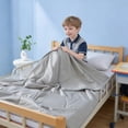 thumbnail image 2 of Queen Size Cooling Comforter Breathable Soft Lightweight For Hot Sleepers Night Sweats Summer Bed Blanket( Gray 60*40 In), 2 of 8