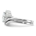 thumbnail image 4 of Sterling Silver Rhodium-plated 2-piece CZ Wedding Ring Set QR2091, 4 of 5