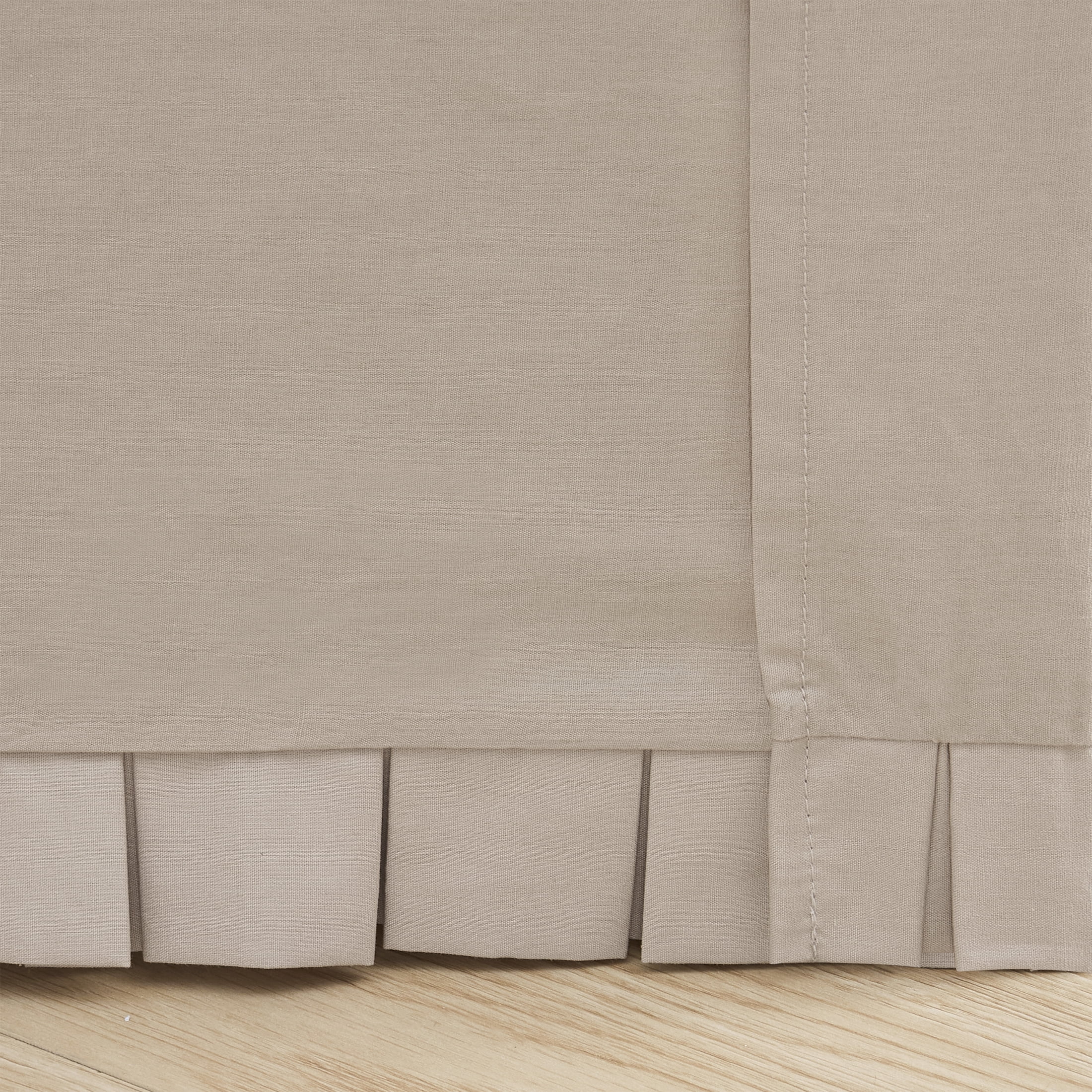 My Texas House Taupe Box Pleat Bedskirt Cotton Bed Skirt, King
